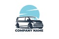 Minibus vector logo EPS 10 file Royalty Free Stock Photo